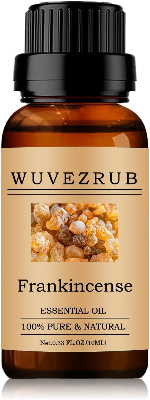 Frankincense Essential Oils 10ML, 100% Pure and Natural Essential Oil for Aromatherapy Diffuser - 0.33 Fl Oz/Frankincense WUVEZRUB