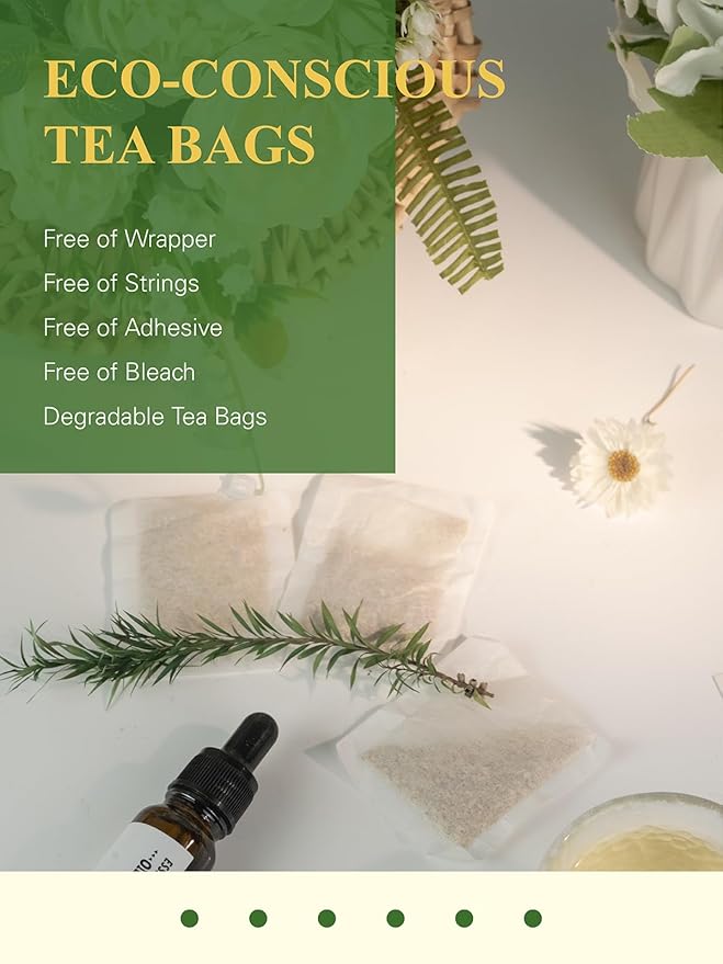 GLDNT Organic Ginger Tea Bags, Natural Organic Ginger Root Tea, Spicy & Zesty Flavor, Caffeine Free, 100 Count - Bloomnest