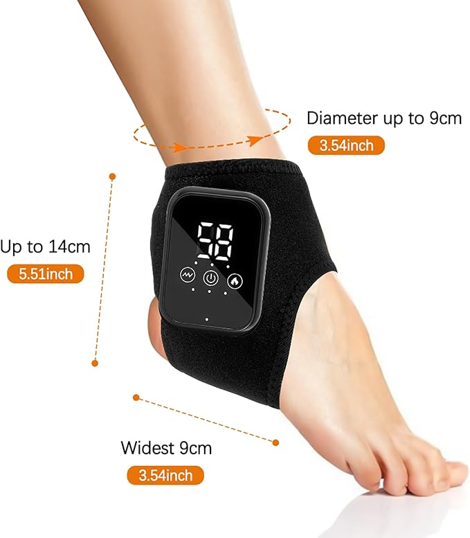 Triple Method Foot Massager with Heat & Enhanced Vibration, for Neuropathy Comfort and Circulation, Portable Home Massage for Pain Relief, Auto Shut-Off, Home Travel Use (Black*2) - Bloomnest