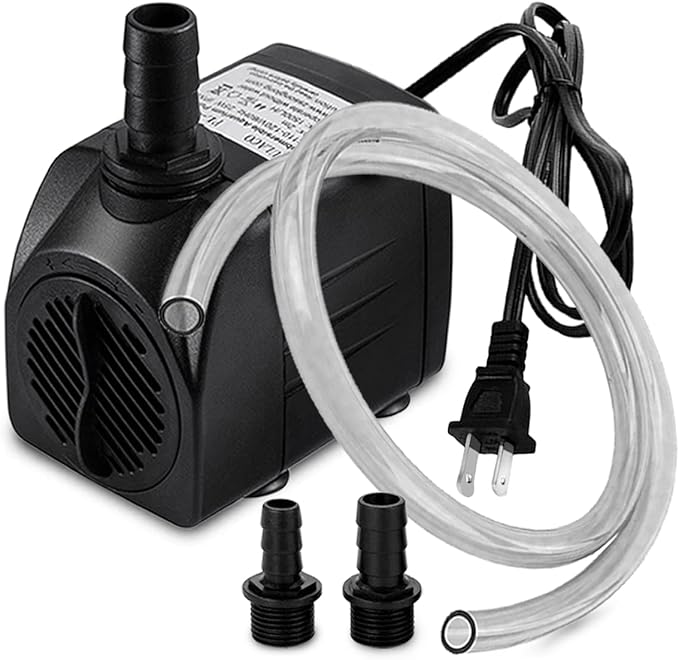 PULACO 400GPH Submersible Pump with 5 ft Tubing, (1500L/H 25W) durable fountain water pump for Pond Fountain, Aquariums Fish Tank, Statuary, Hydroponics - Bloomnest