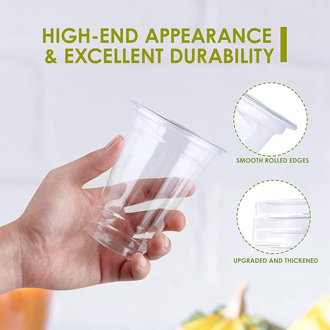 Lilymicky 1000 Pack 10 oz Clear Plastic Cups, Disposable Drinking Party Cups for Birthday Parties, Picnics, Ceremonies, and any Events - Bloomnest