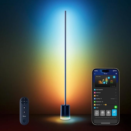 Govee Floor Lamp 2 with Matter, RGBIC, Warm Cool White LED, Alexa Compatible, 1725lm, Music Sync, Scene Modes, Smart Floor Lamp for Living Room, Bedroom, Blue(1 Pack) - Bloomnest