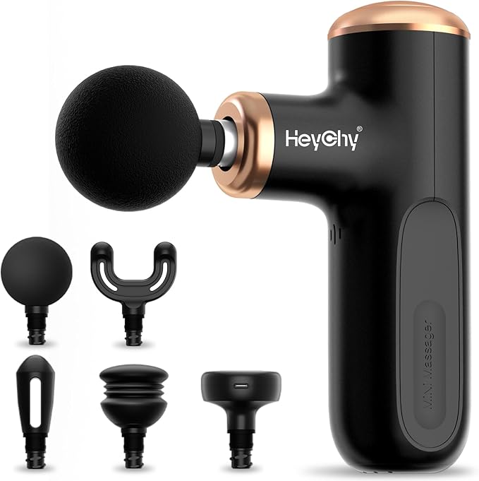 A1 Super Mini Massage Gun, Percussion Deep Tissues Muscle Massager (Heat-Black) - Bloomnest