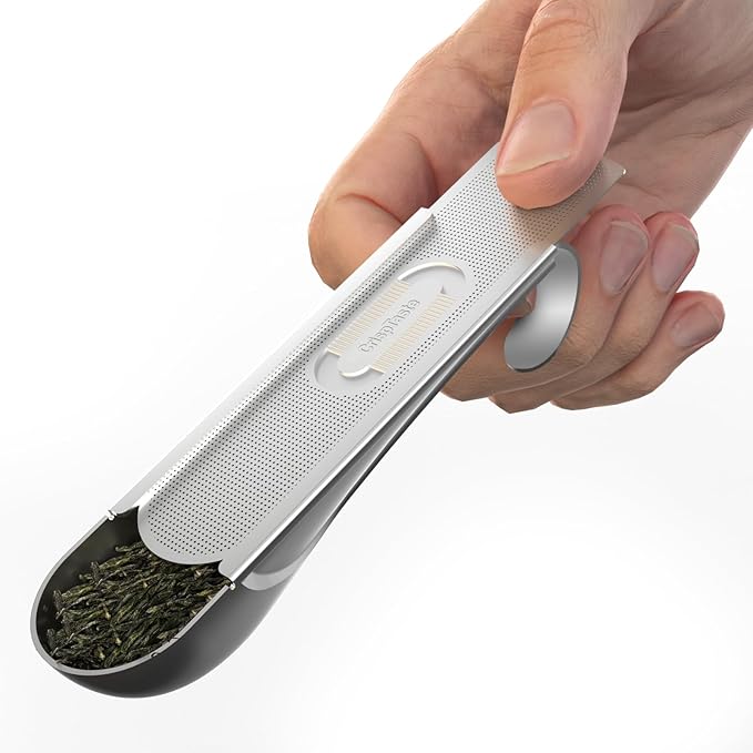 Tea Infuser for Loose Leaf Tea, 2-in-1 Tea Filter & Scoop Fine Mesh Tea Strainers for Loose Tea Single Cup, 304 Stainless Steel Loose Leaf Tea Steeper Tea Diffusers for Loose Tea