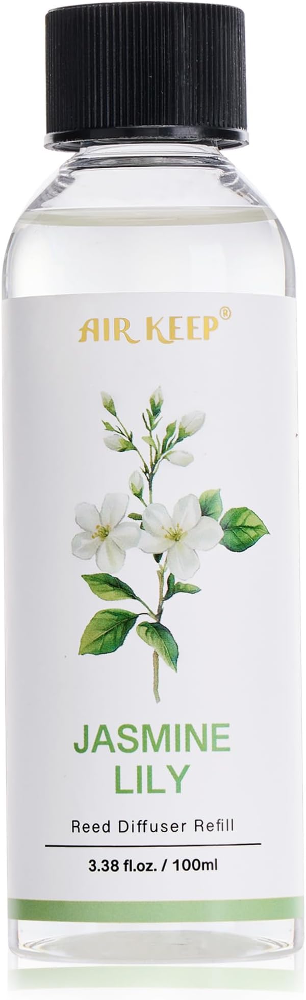 Airkeep Reed Diffuser Oil Refill/Jasmine Lily/3.38oz（100ml/1 Pack/Scented Oil Refill for Reed Diffuser Home Fragrance for Bedroom, Bathroom Office Home Decor - Bloomnest