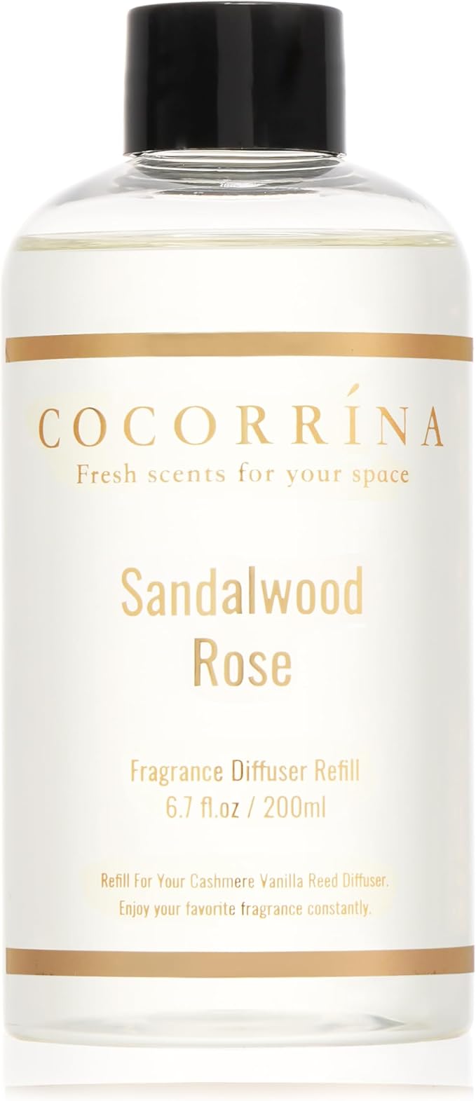 COCORRÍNA Refill - Sandalwood Rose 6.7 Fl.oz Reed Diffuser Refill with 8 Sticks - Bloomnest