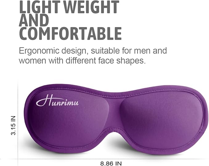 Sleep Eye Mask for Women Men, Eye Covers for Sleeping, 3D Sleep Mask for Travel Yoga Nap (Purple) - Bloomnest