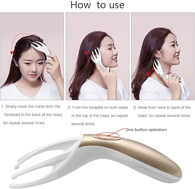 Electric Head Massager Neck Massage Octopus Scalp Stress Relax Spa Therapy Healing, Soft Resin Finger Gripper Claw Electronic Head Spa Vibration Scalp Massage Tool Tezam