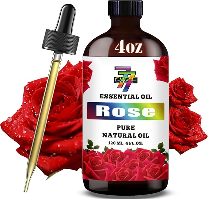Rose Essential Oil (4 oz/120 ml) — Rose Oils for Aromatherapy, diffusers, humidifiers, Home fragrances, DIY Skincare, soap Making, DIY Candle, Relaxation, Yoga, and Meditation - Bloomnest