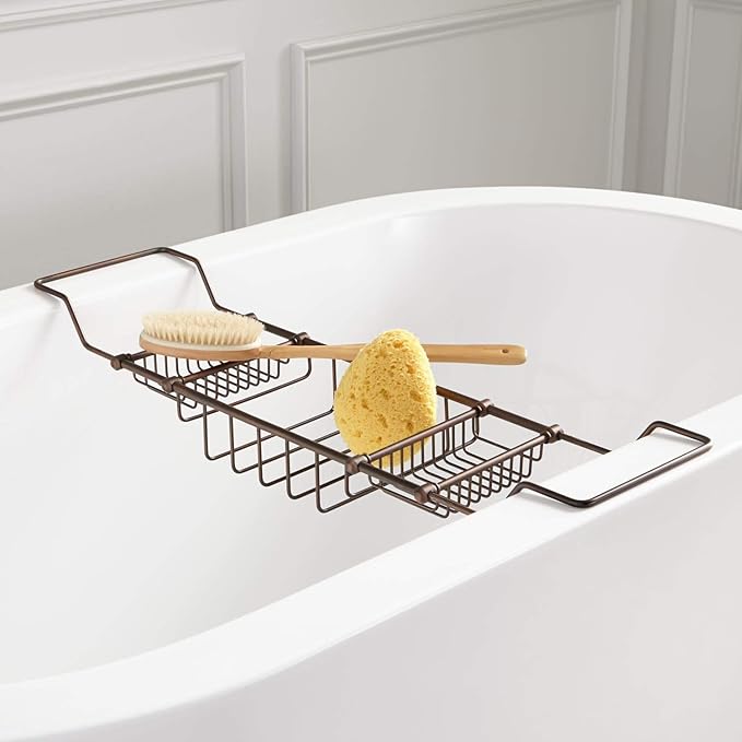 Signature Hardware 123698 Nottingham Brass Tub Caddy - Bloomnest
