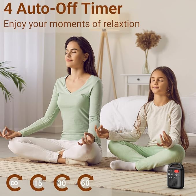 Soother Sleep Sound Machine Night Light White Noise Machine with 30 Soothing Sounds for Baby Kids Adults Brown Noise Machine with Timer & Continuous Play for Home Travel Office - Bloomnest