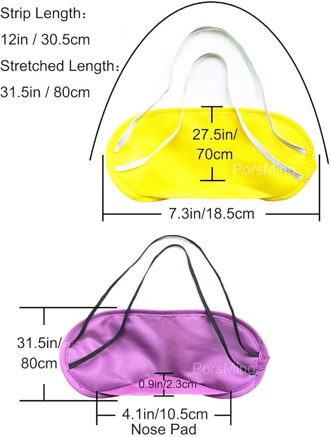 Eye Mask Sleep Masks Pack of 144 PorsMing Sleeping Mask Blindfold Eye Cover Team Building Games Party with Nose Pad and Adjustable Strap for Women Men Kids 4 Layers Colors (18 Color 144 Pieces) - Bloomnest