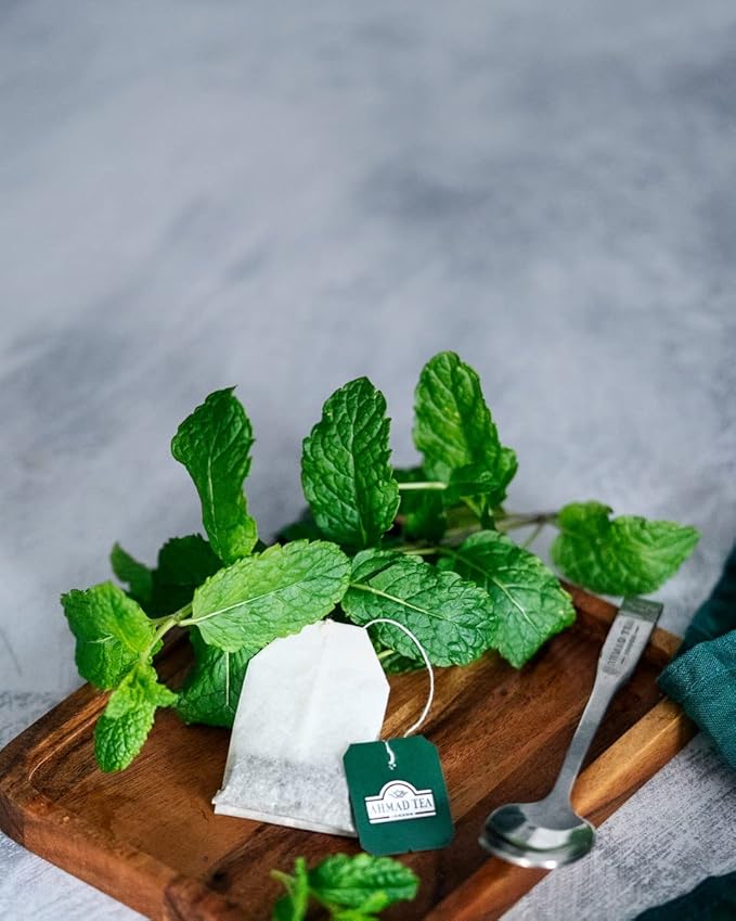 Ahmad Tea Green Tea, Green Tea Mint Teabags, 100 ct - Caffeinated and Sugar-Free (Pack of 3) - Bloomnest
