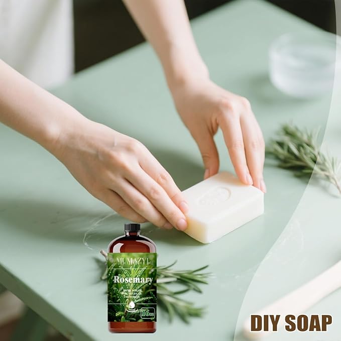 Rosemary Essential Oil, Rosemary Oil 16 Fl Oz 480ML for Diffuser Humidifier Yoga Cleaning DIY Candle Soap Making Essential Oils - Bloomnest