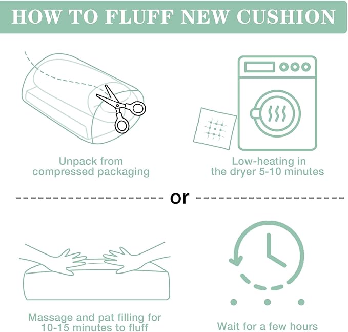 Sage Green Square Floor Pillow Meditation Cushions, Large Floor Sitting 22"x22"x4.6", Tufted Cushions for Yoga Living Room Tatami Home Decor 1 Pack - Bloomnest