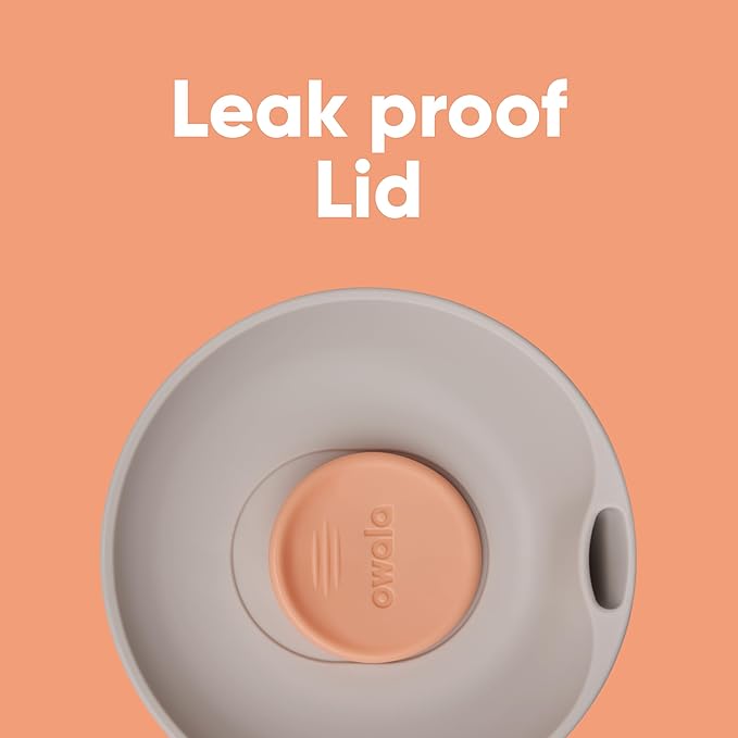 Owala SmoothSip Slider Insulated Stainless Steel Coffee Tumbler, Reusable Iced Cup, Hot Coffee Travel Mug, BPA Free 20 oz, Grey/Blue (Beachy Breeze) (Pack of 8)