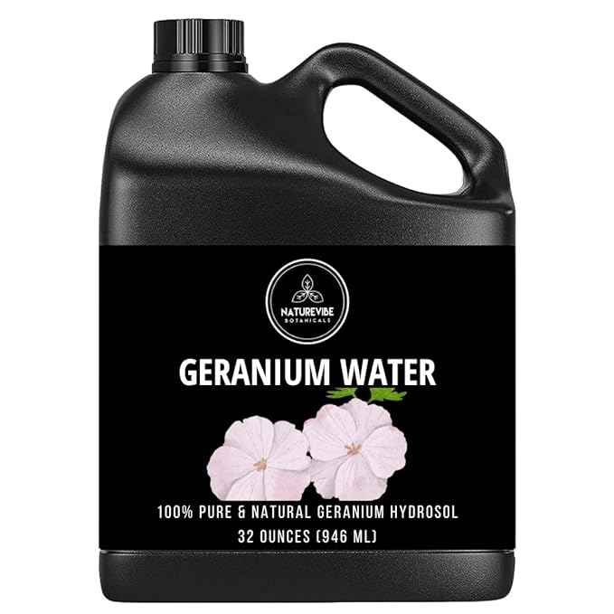 Naturevibe Botanicals Geranium Water 32 Ounces | 100% Pure and Natural | Great for Skin Care and Hair Care - Bloomnest