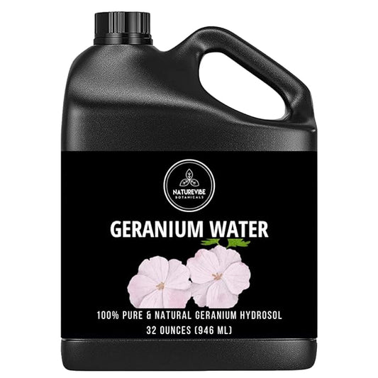 Naturevibe Botanicals Geranium Water 32 Ounces | 100% Pure and Natural | Great for Skin Care and Hair Care - Bloomnest