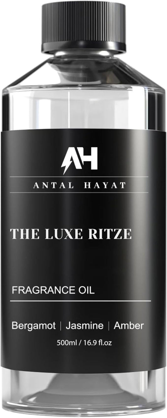 Hotel Diffuser Oil Inspired by The Ritz Carlton Hotel 500ml - Diffuser Oil Blends for Aromatherapy - Notes of Bergamot, Jasmine & Amber - Premium Fragrance Oil for Ultrasonic and Waterless Diffusers - Bloomnest