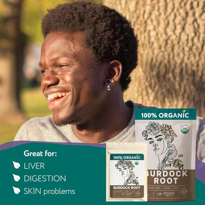 Premium Burdock Root Organic (4oz.) – Great Burdock Tea Loose - Raiz de Bardana Organica – Support Digestion, Liver, Gut Health - Bloomnest
