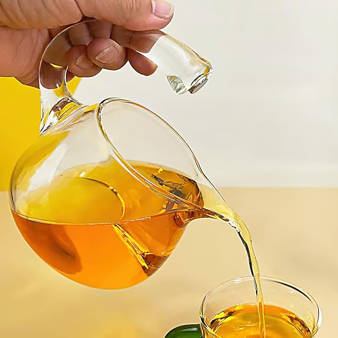 Lazy Kung Fu Glass Magnetic Tea Set, Semi Automatic Drip TeaPot, Heat Resistant Glass Magic Teapot Set, Suitable for home/office Reception Tea Set, Perfect for Holiday Gifts - Bloomnest