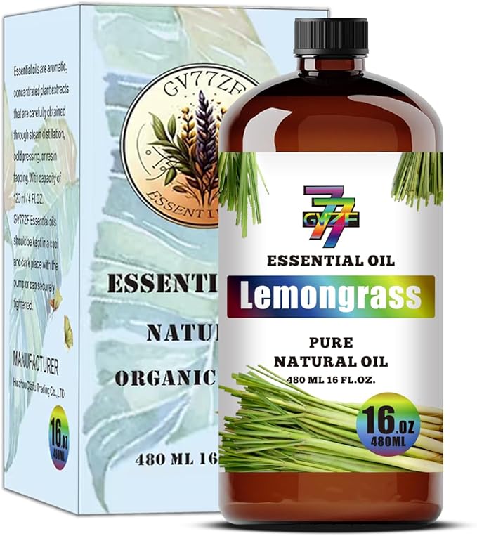 Lemongrass Essential Oil (16 oz/480 ml) — Lemongrass Oils for Aromatherapy, diffusers, humidifiers, Home fragrances, DIY Skin Care, Soap Making, DIY Candle, Yoga, and Meditation - Bloomnest