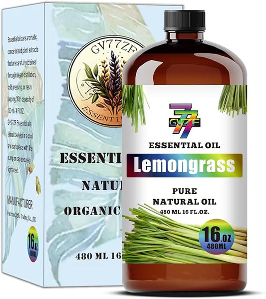 Lemongrass Essential Oil (16 oz/480 ml) — Lemongrass Oils for Aromatherapy, diffusers, humidifiers, Home fragrances, DIY Skin Care, Soap Making, DIY Candle, Yoga, and Meditation - Bloomnest