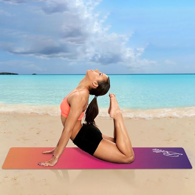 Custom Name Yoga Mat,Personalized Travel Yoga Exercise Mat,Non Slip,Perfect for Kids & Adults,Gradient Color E Series - Bloomnest
