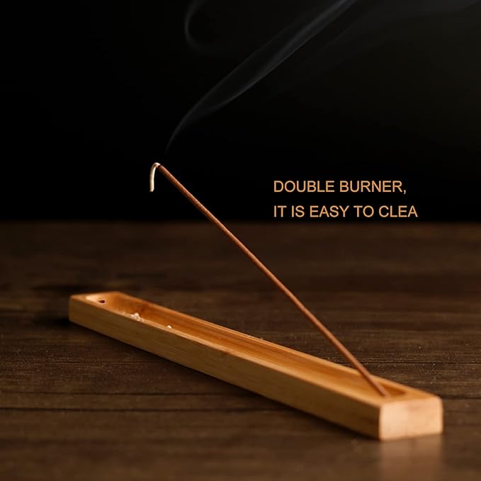 HOSSIAN Incense Holders-Bamboo Incense Holder for Sticks-Ash Catcher Wooden Handmade Gift 11 inches - Bloomnest