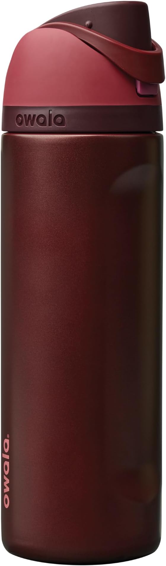 Owala FreeSip Insulated Stainless Steel Water Bottle with Straw, BPA-Free Sports Water Bottle, Great for Travel, 24 Oz, Black Cherry Owala