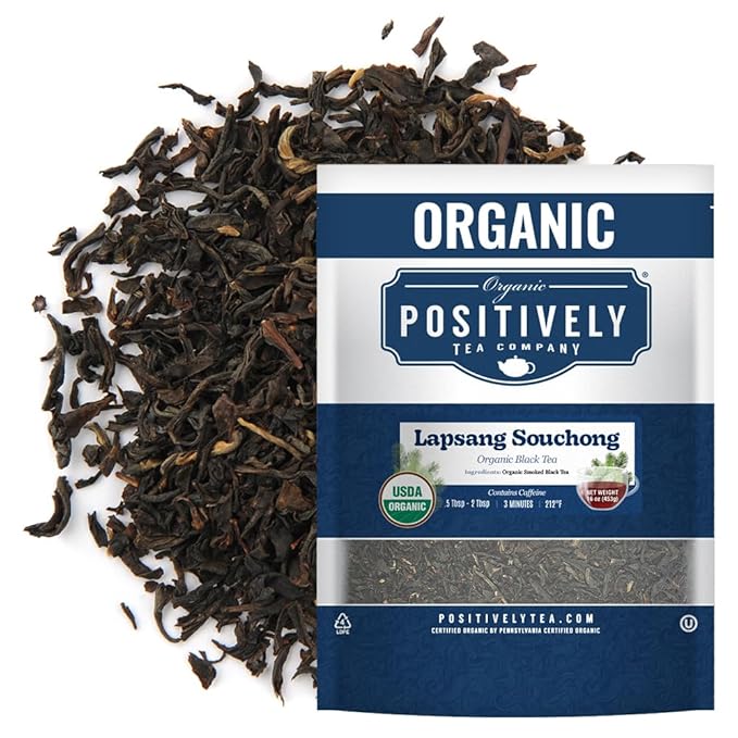 Organic Positively Tea Company, Lapsang Souchong Black Tea, Loose Leaf, 16 Ounce - Bloomnest