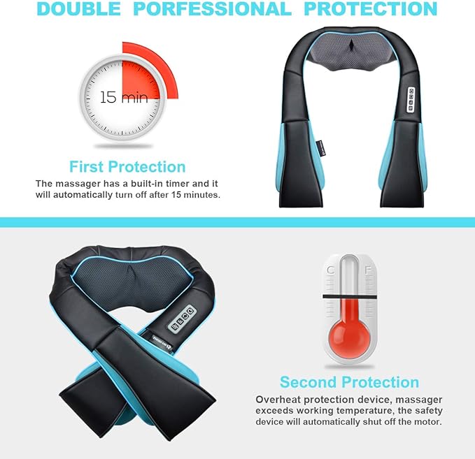 Mo Cuishle Shiatsu Neck and Shoulder Massager with Heat – Deep Kneading Massage for Relaxation – Ideal for Christmas, Mother's Day, Father's Day, Gifts for Men, Women, Mom and Dad - Bloomnest