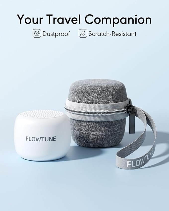 Flowtune Portable Sound Machine with Travel Case, 18 Soothing Sleep Sounds, Memory Function, 6H Timer Gift - Bloomnest