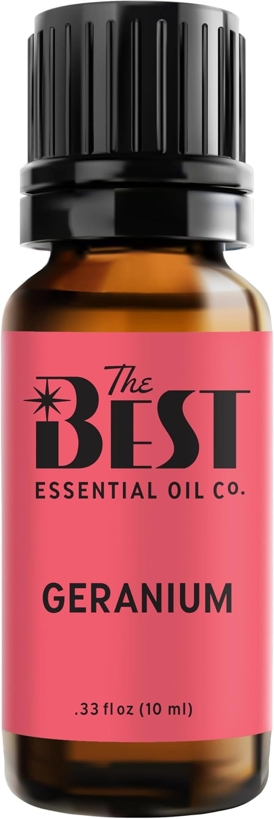 The Best Geranium Essential Oil- Premium Grade- 100% Pure & Natural for Aromatherapy, Diffuser, Spa, Massage, Air Freshener- 10 ml (.33 fl oz) - Bloomnest
