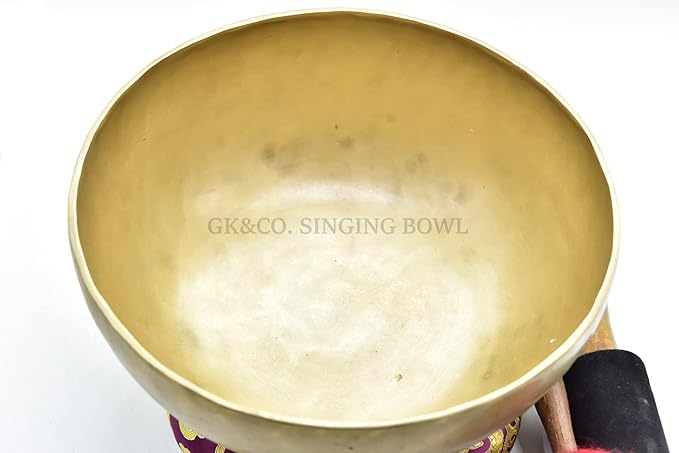 10" Large Master Healing Hand hammered Tibetan Singing Bowl - Great for Meditation, Yoga, Sound Bath, Mindfulness, Relaxation - Cushion, Wooden Mallet & Drumstick Included - Bloomnest