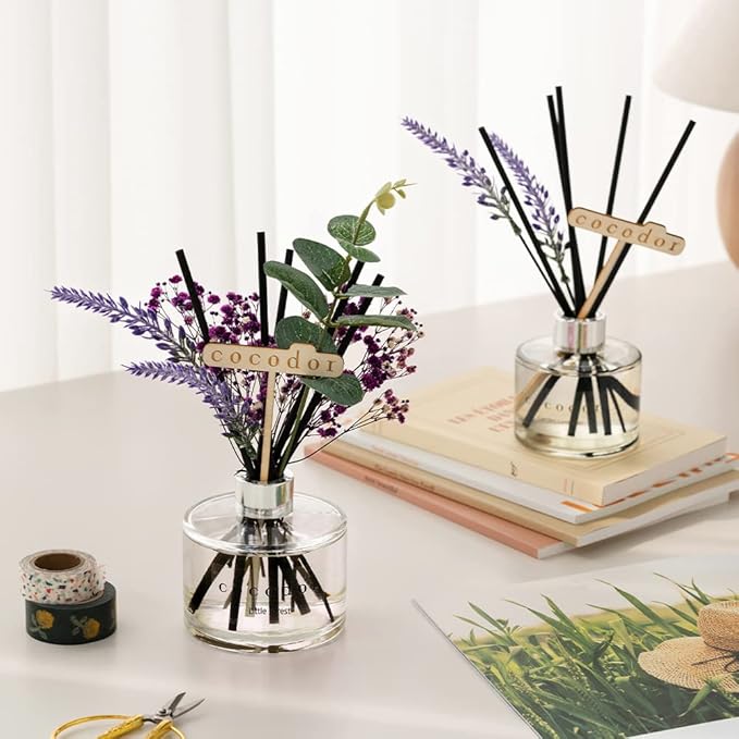 COCODOR Lavender Reed Diffuser/April Breeze/6.7oz/1Pack / Home Fragrance Scent Essential Oil Stick Diffuser for Bedroom Bathroom Home Décor - Bloomnest