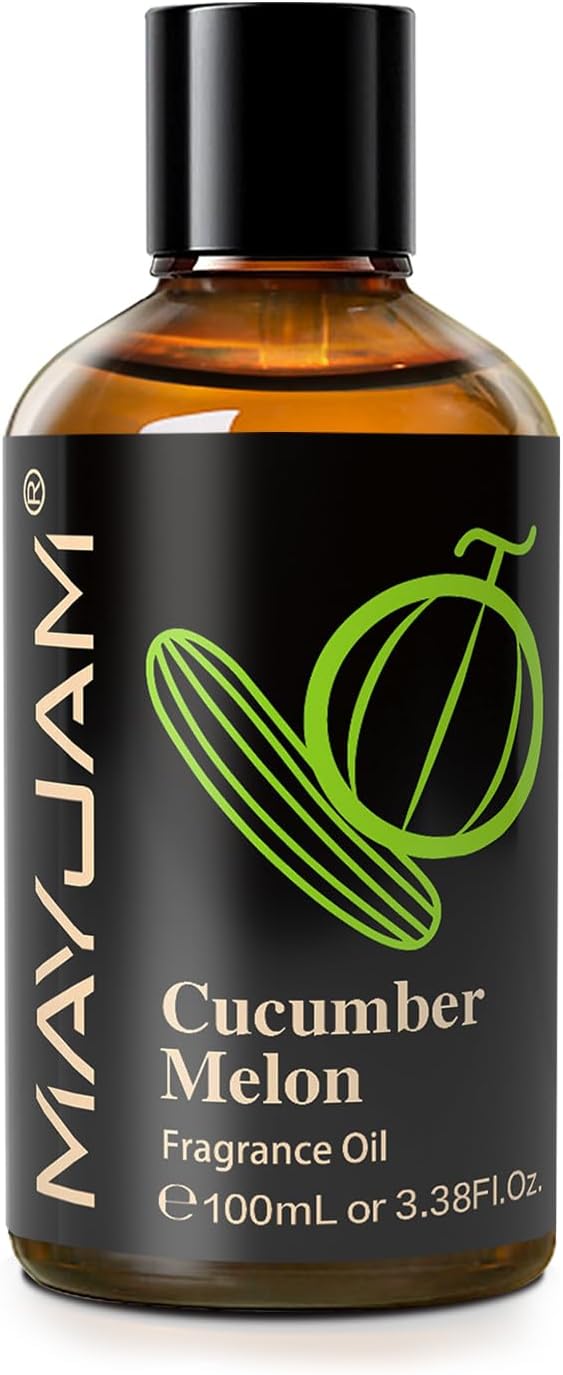 MAYJAM 100ML/3.38FL.OZ Cucumber Melon Fragrance Oils with Glass Dropper, Essential Oils for Diffusers for Home, Long Lasting Scented Oils for Diffusers Soap Candle Making - Bloomnest