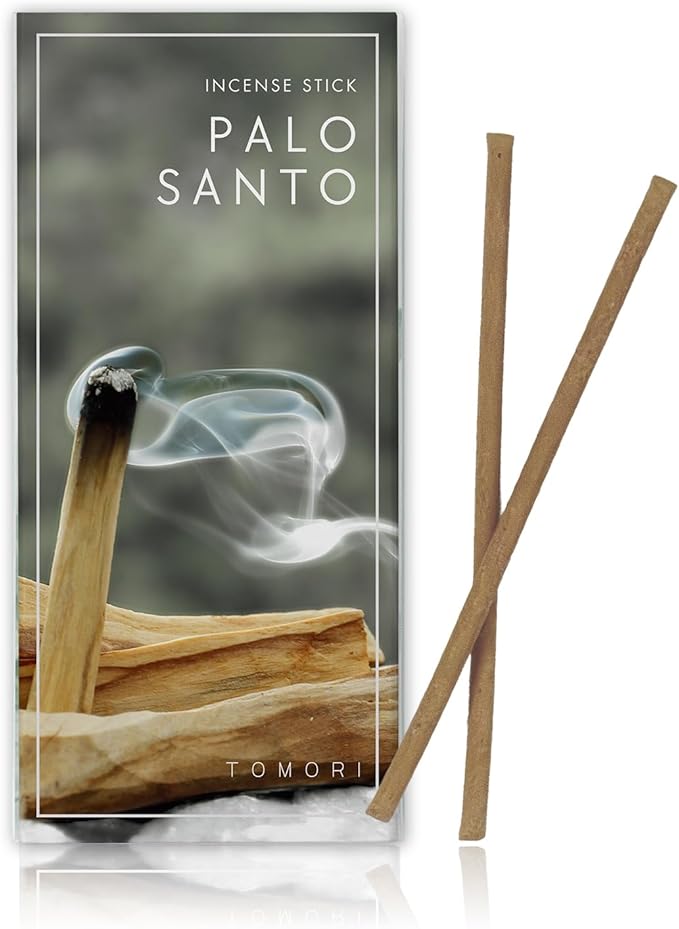 TOMORI Incense Sticks Palo Santo Approx 30pcs 100% Natural Wood Aroma Energy Cleansing No Synthetic Fragrance Yoga Meditation Stress Relief Japanese Incense - Bloomnest