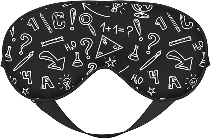 Sleep Eye Mask Mathematics Doodle Sleep Mask for Women Men Comfortable Eye Mask with Adjustable Strap Soft Eye Cover Blindfold for Travel Yoga Nap Shift Work - Bloomnest