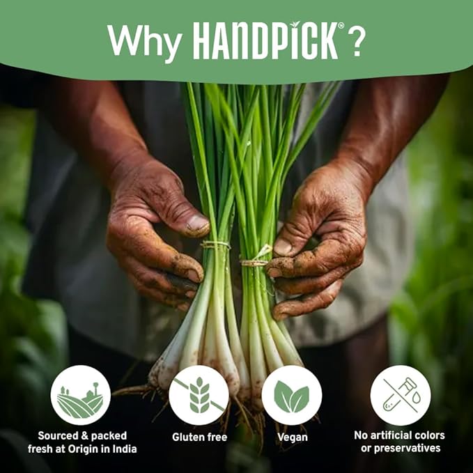 HANDPICK, Lemongrass Tea Bags (100 Count) Non-GMO, Caffeine Free - Quality Lemongrass Herbal Tea- Eco-conscious Round Tea Bags | Brew Hot or Iced Tea - Bloomnest