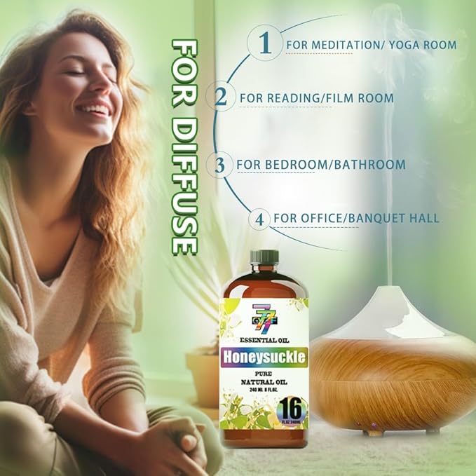 Honeysuckle Essential Oil (16 oz / 480 ml) – Honeysuckle Oils for diffusers, humidifiers, Home Baths, Cleaning Products, Yoga, DIY Soaps and DIY Scented Candles - Bloomnest