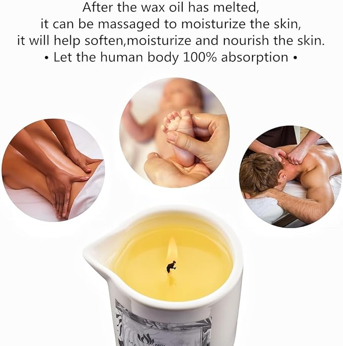 MELONY Soy Massage Oil Candle | Coconut | 8.1OZ / 230G | Perfect Intensive Skin Treatment Candle | Nourishing with Almond Oil, Shea Butter & Cocoa Butter | Massage & Moisturise - Bloomnest
