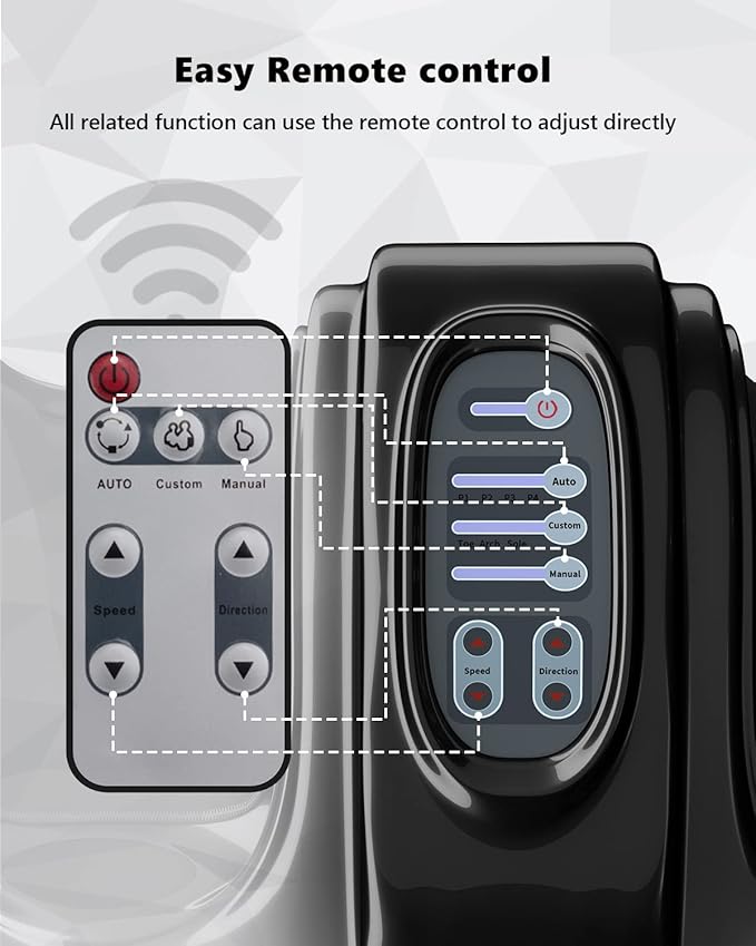 ARLIME Foot Massager, Shiatsu Foot Massage Machine for Plantar Fasciitis, Calf Massager Stimulates Blood Circulation, Deep Kneading and Rolling Nerve Pain w/Remote - Bloomnest