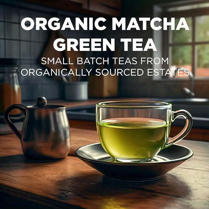Maud's Organic Matcha Green Tea Pods, 48 ct, Recyclable Single Serve Tea Pods – 100% Gourmet Blended Tea Leaves, Compatible with Keurig K Cups Maker - Bloomnest