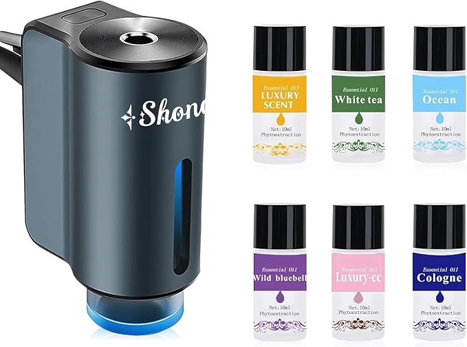 Smart Car Air Freshener Diffuser,Car Aroma Diffuser Air Freshener Spray Automatic with 6PCS Cologne Aromatherapy Oil - Bloomnest