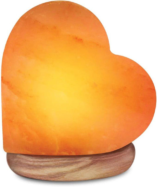 Himalayan Glow 944AC-1 Multicolor, Pink Night Light, Hand Crafted Need Wooden Base, USB Plug & Adapter, Salt Lamp Bulb, 4-5 LBS, Choice - Bloomnest