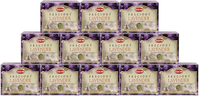 Precious Lavender Incense Cones and Cone Incense Burner Bundle Insence Insense Hem Incense
