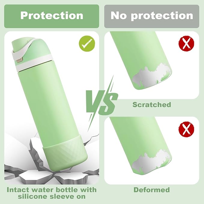 Silicone Boot for Owala Water Bottle 24 oz 32 oz 40 oz, Anti-Slip Protective Sleeve for FreeSip/Twist/Flip Stainless Steel Water Bottles Accessories BEONSKY