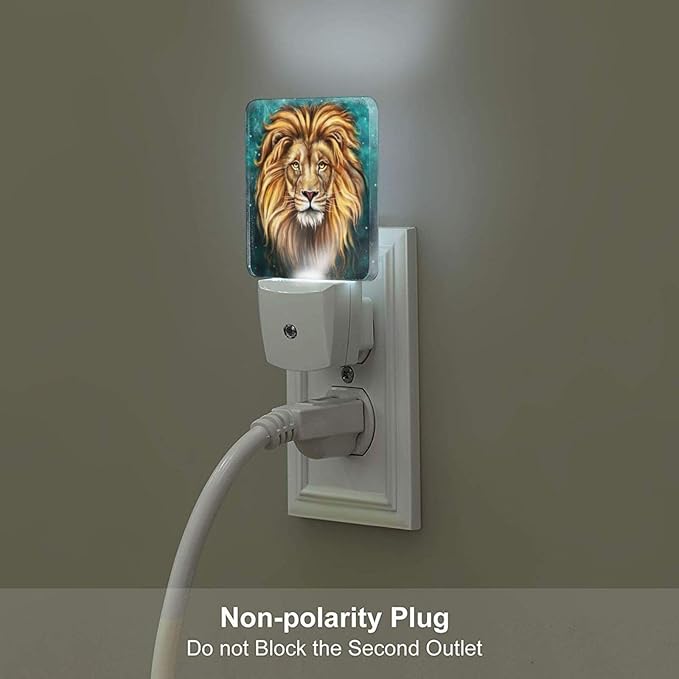 Flashing Lion Leo Night Light,Plug-in Night Lights with Dusk to Dawn Sensor for Stairway,Hallway,Bedroom Sleep Friendly Ideal for Women/Girls/Boys Gift,0.5w - Bloomnest