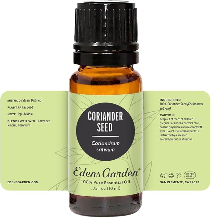 Edens Garden Coriander Seed Essential Oil- 100% Pure Premium Grade, Undiluted, Natural, Therapeutic, Aromatherapy, The Best for Diffuser, Skin, Candle, Kid Safe 10 ml (.33 fl oz) - Bloomnest